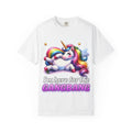 Unicorn Graphic T-Shirt — "I'm Here for the Gangbang" Novelty Tee