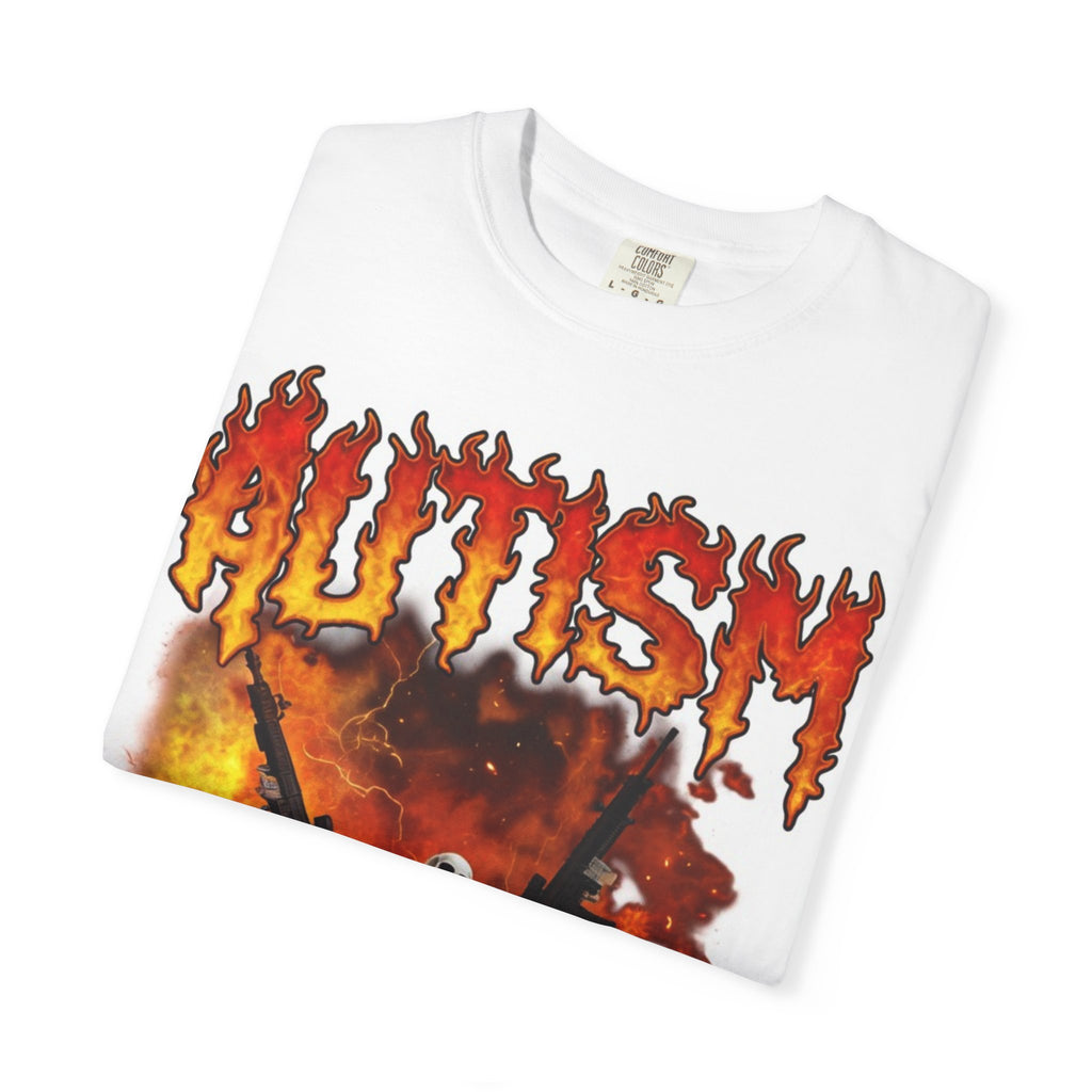 Autism Flame Skull T-Shirt
