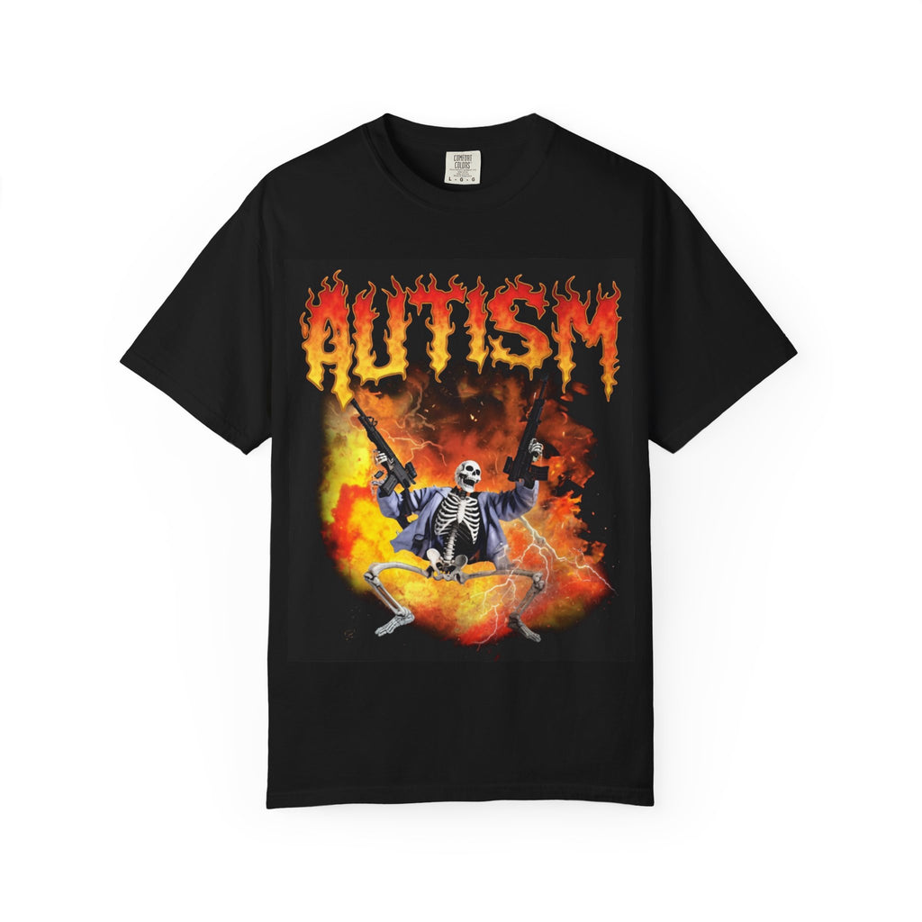 Autism Flame Skull T-Shirt