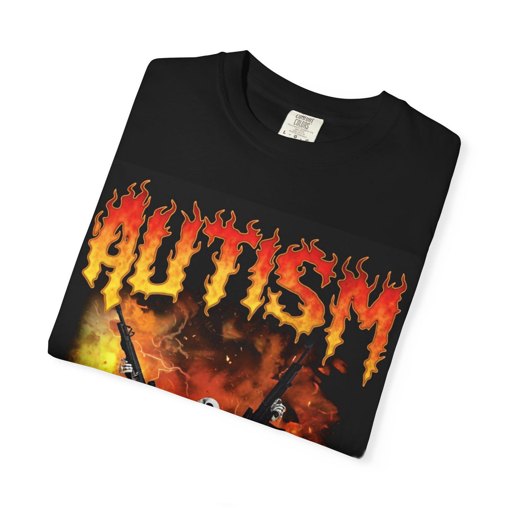 Autism Flame Skull T-Shirt