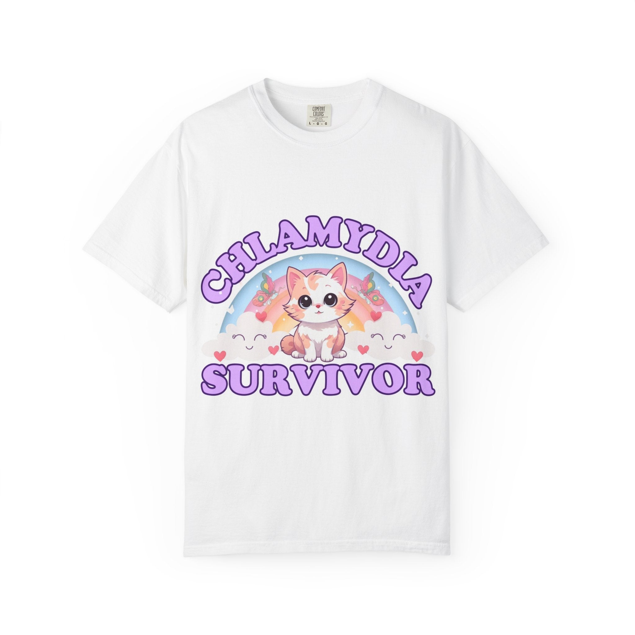 T-Shirt — "Chlamydia Survivor" Cute Cat Awareness Tee