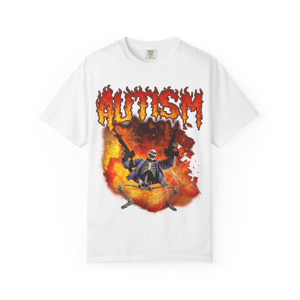 Autism Flame Skull T-Shirt